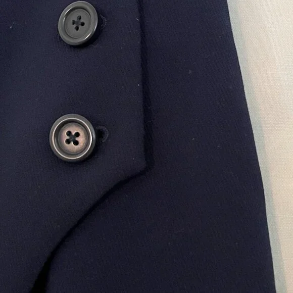 Navy Blue Wrap Mini Skirt - Picture 4 of 10